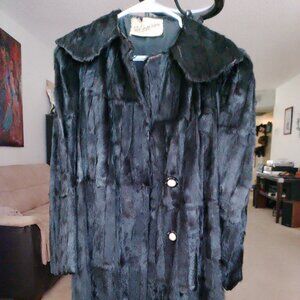 Vintage Black Rabbit coat from The Emporium Department store in SF